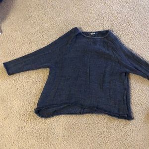 urban outfitters waffle quarter sleeve blouse. L